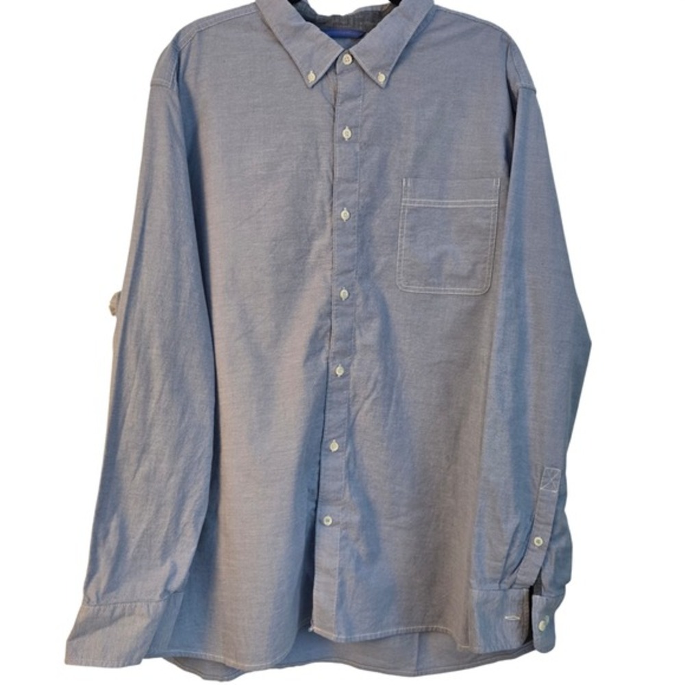 Tommy Bahama Mens XXL Blue Long Sleeve Button Down Oxford Shirt T320389